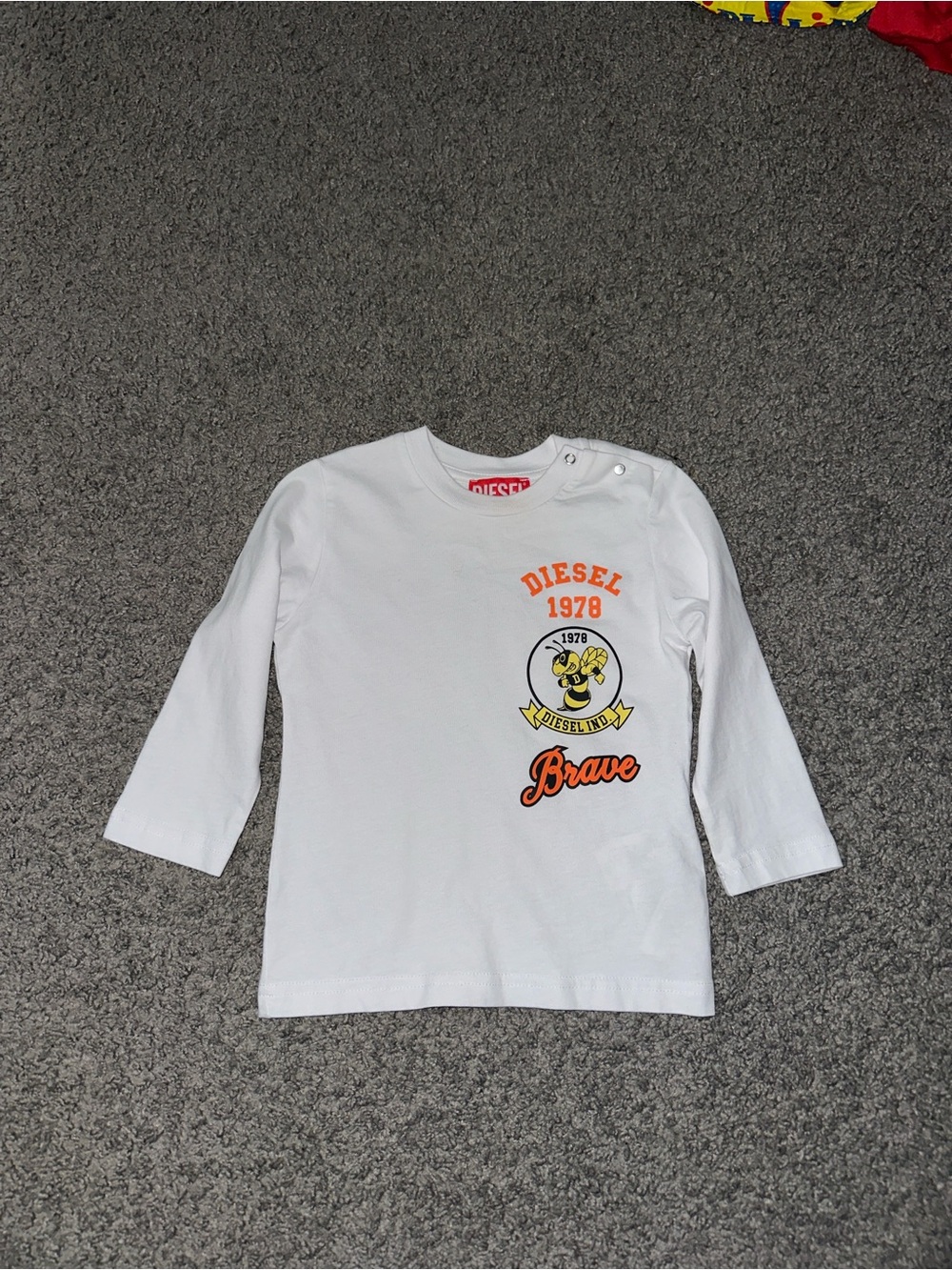 Diesel White Long-Sleeve Tee